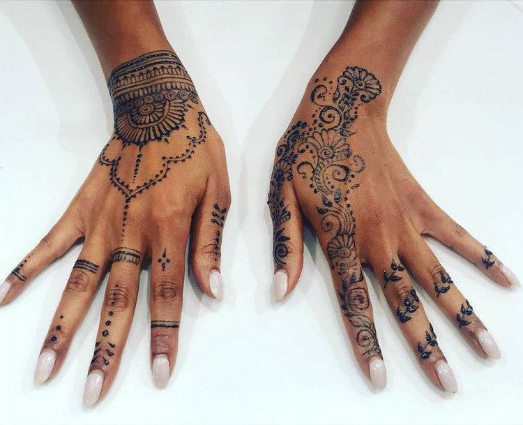 59 Timeless Pattern and Artistry Henna Designs : Floral Vines & Leave  Finger Adornments 1 - Fab Mood | Wedding Colours, Wedding Themes, Wedding  colour palettes