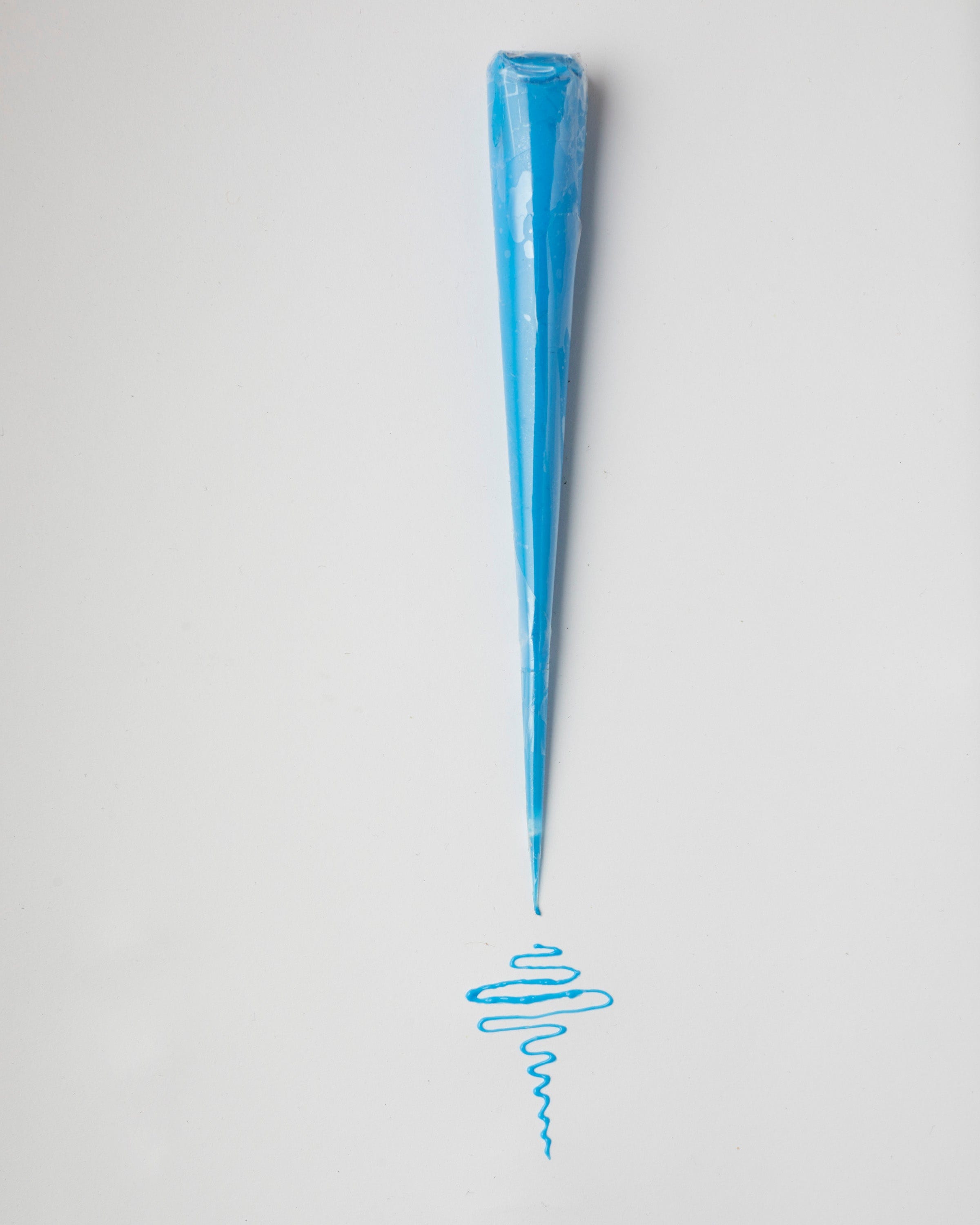 Neon blue henna cone